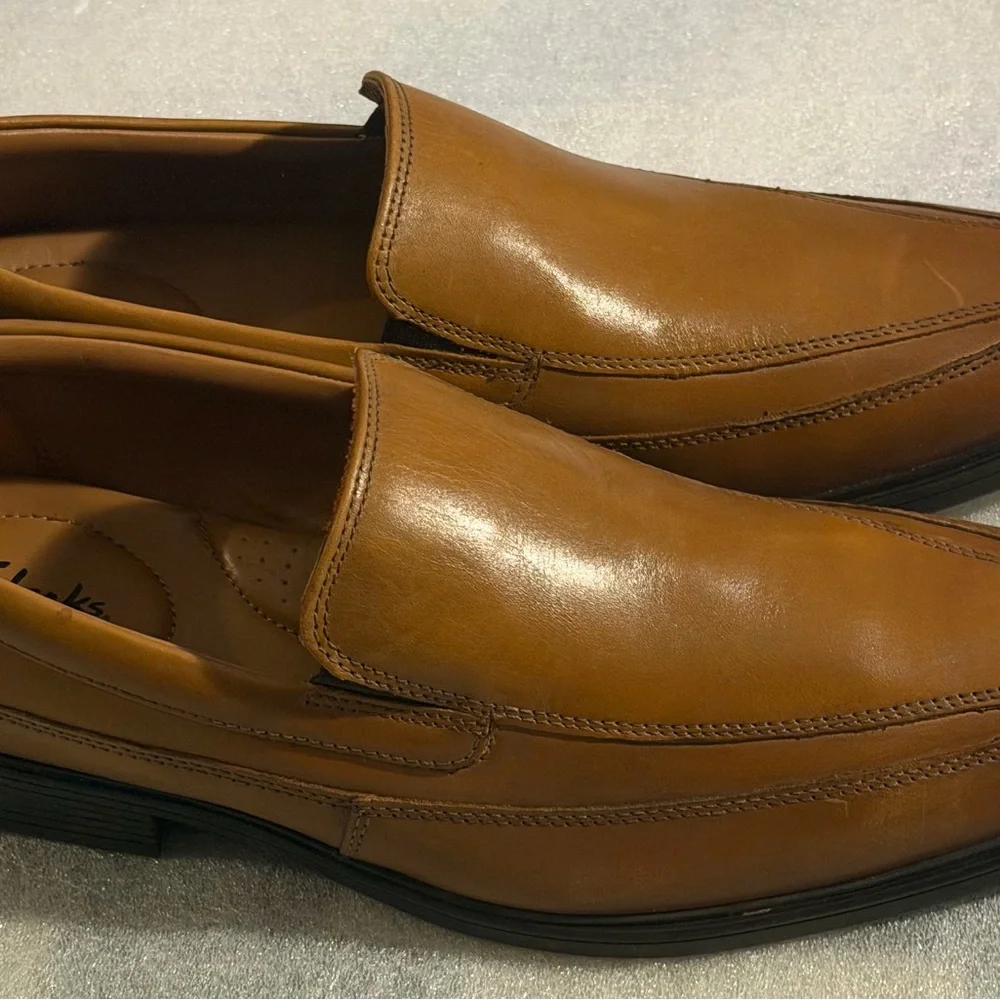 Clarks COLLECTION ULTIMATE COMFORT Men's Brown Leather Slip-Ons BROWN NWOT